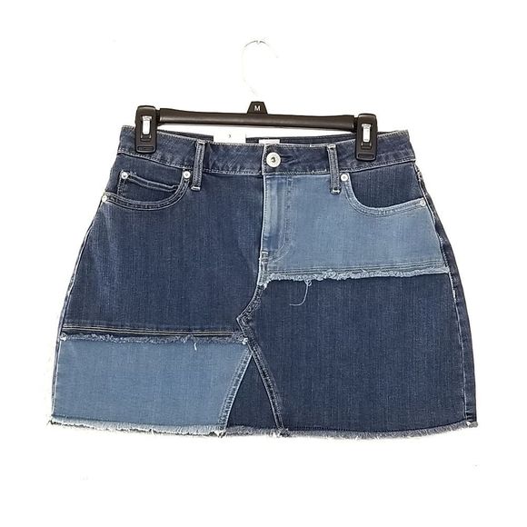 NEW Destructed Jean Skirt American Rag Juniors - Picture 1 of 6
